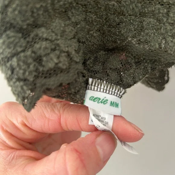 Aerie Unlined Dark Evergreen Lace Strappy Bralette - Picture 6 of 6